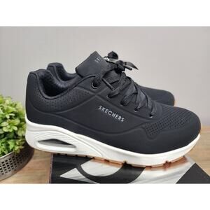 Skechers Black and White Athletic Shoes